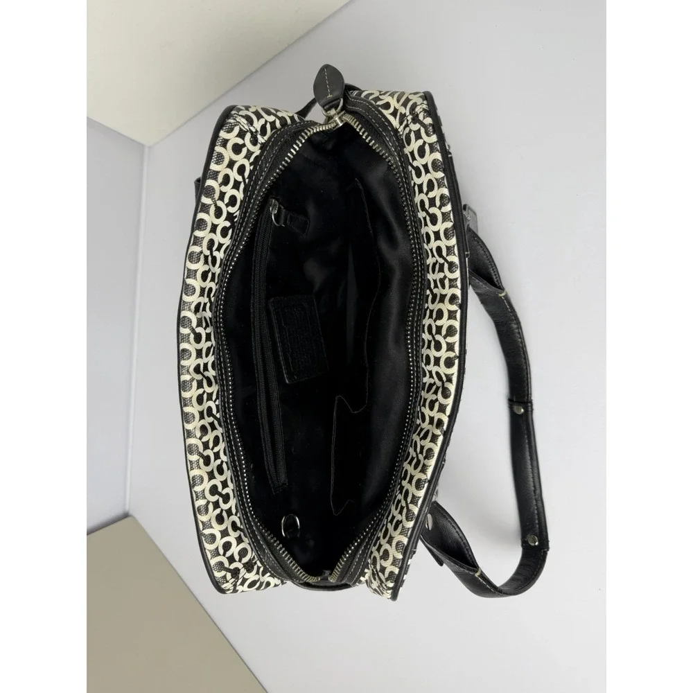 Authentic 2008 COACH Penelope Black White  Satchel KO679-18147